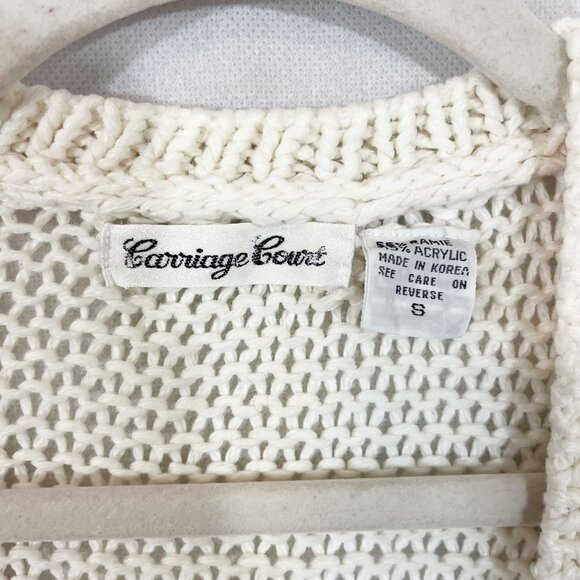 Vintage Argyle Diamond Knit Deep V-Neck Sweater Vest Cream Pink Size Small - Picture 3 of 6